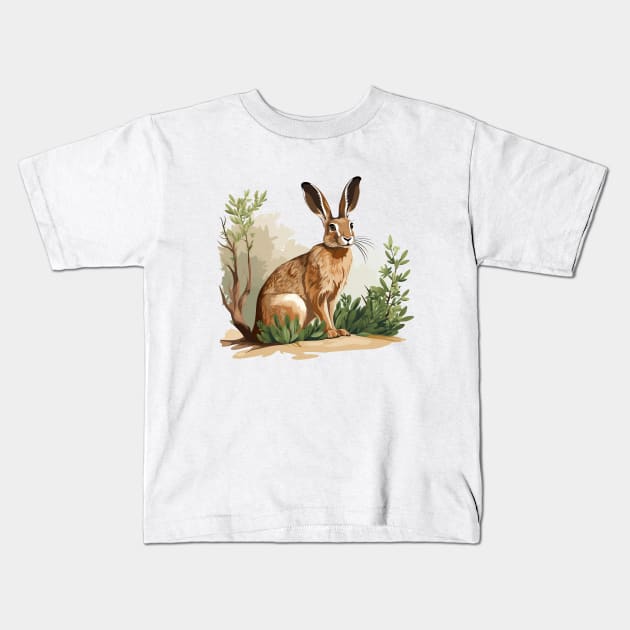 Wild Rabbit Kids T-Shirt by zooleisurelife